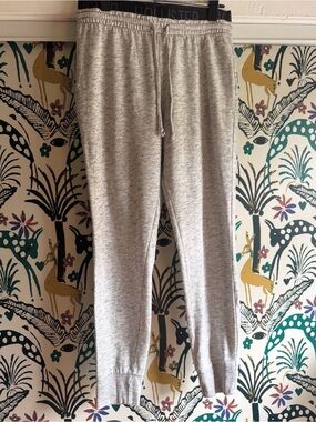 Hollister Light Heather Gray Drawstring Jogger Sweatpants